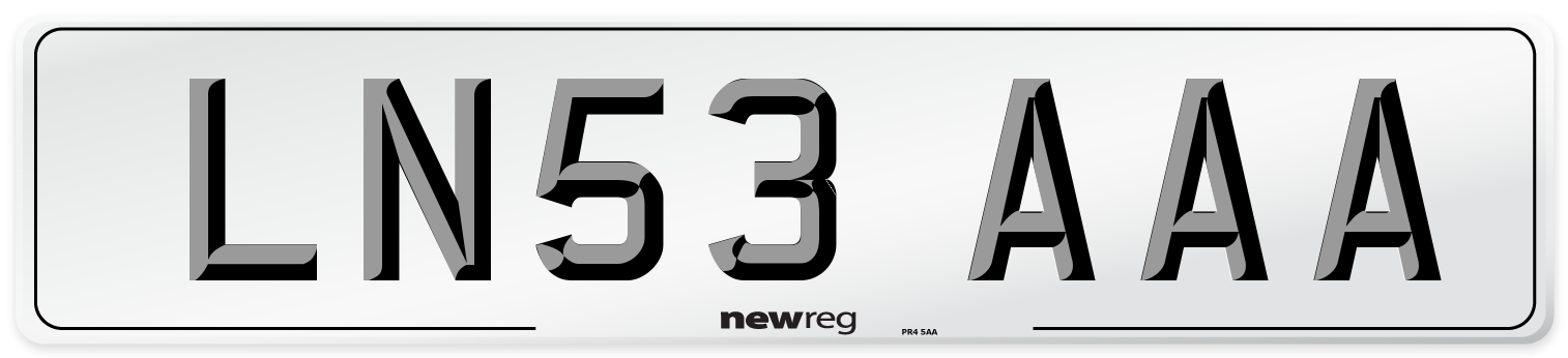 LN53 AAA Number Plate from New Reg